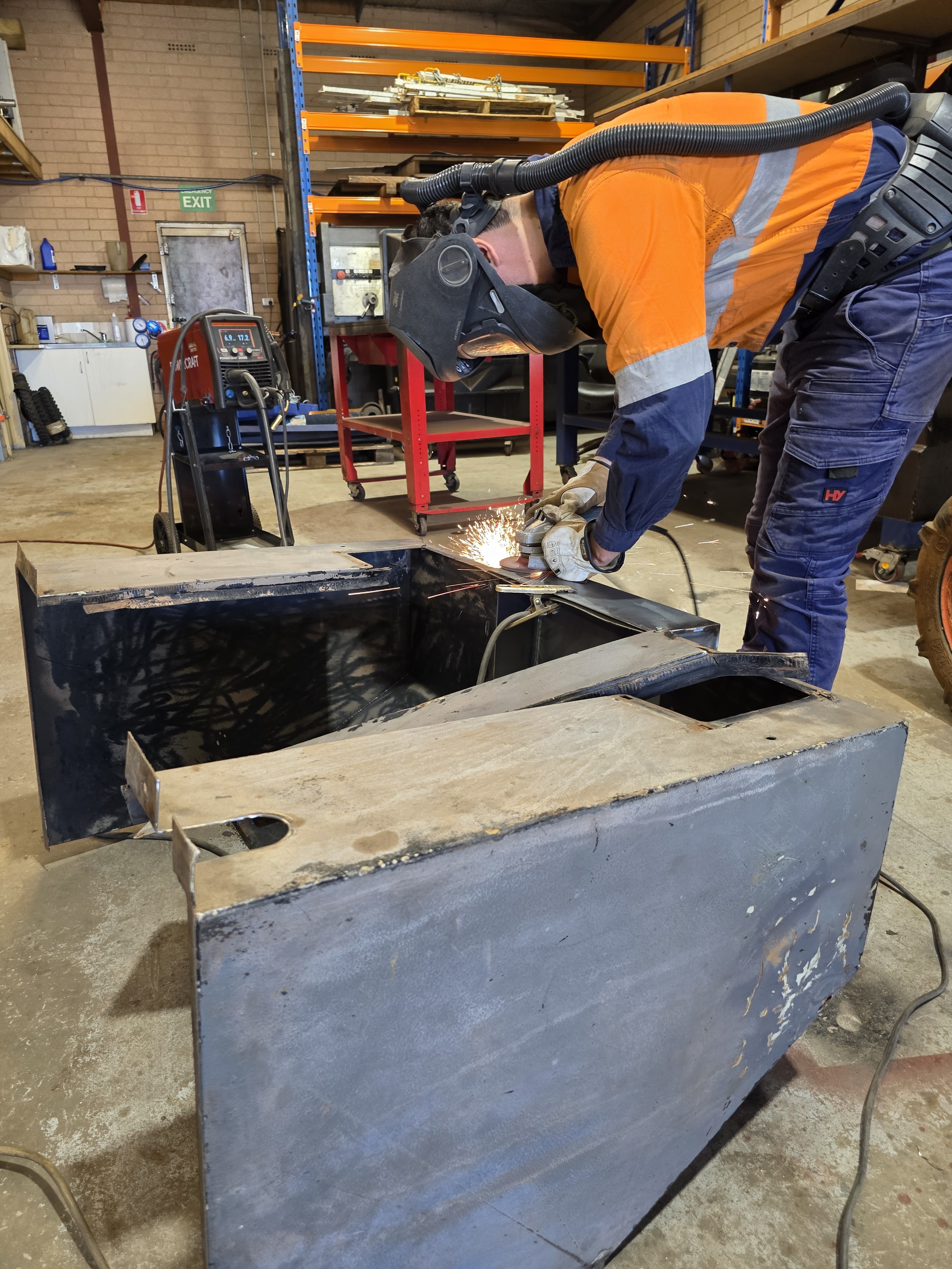 Boilermaking and fabrication work in the workshop